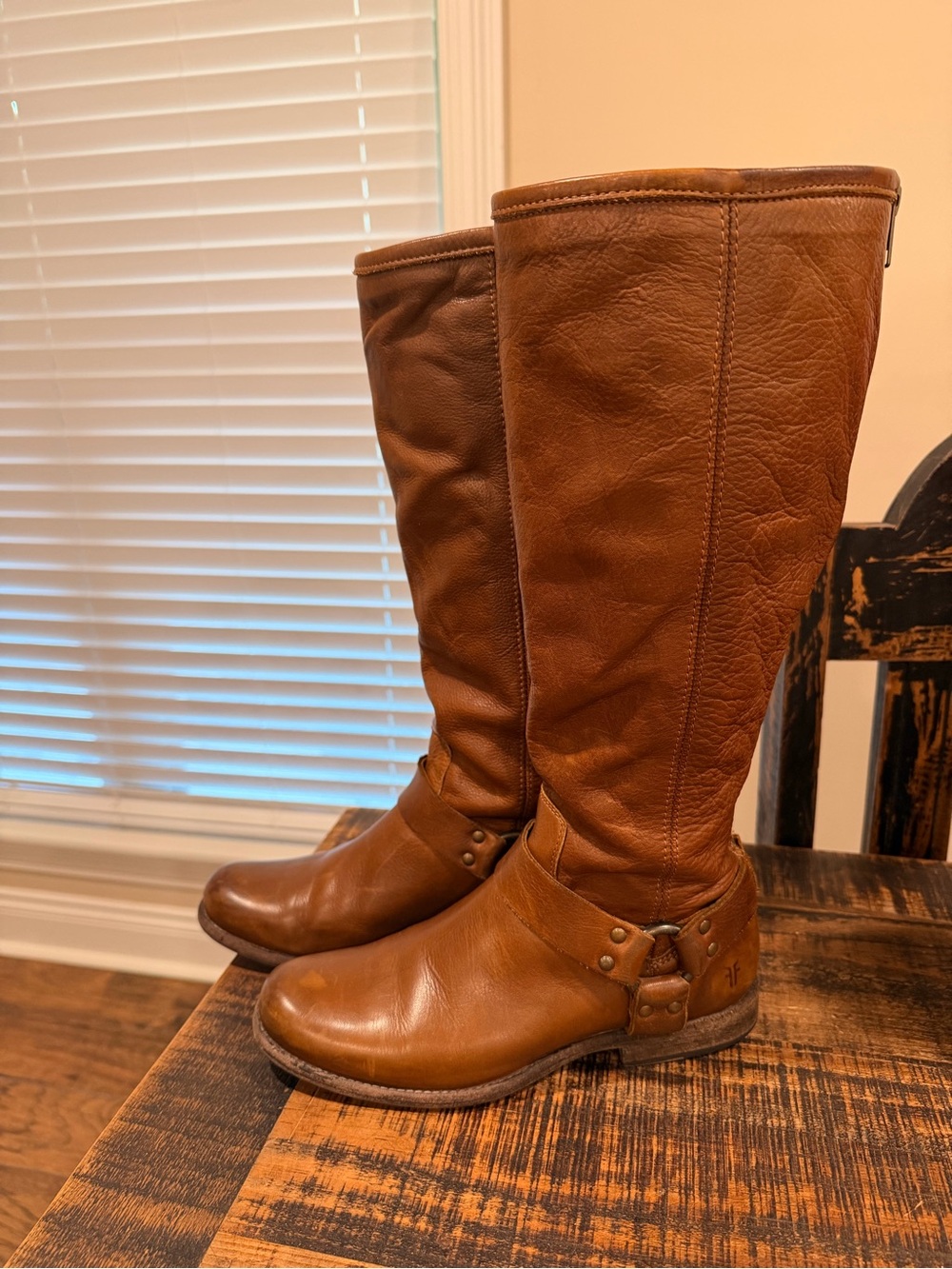 Frye Phillip Harness Tall Riding Boots Women’s Size 8 B